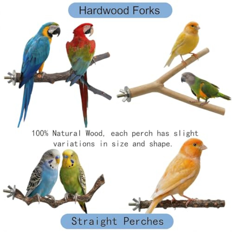 8PCS natural wood bird perches - đánh giá và giá Health & Wellness Expo